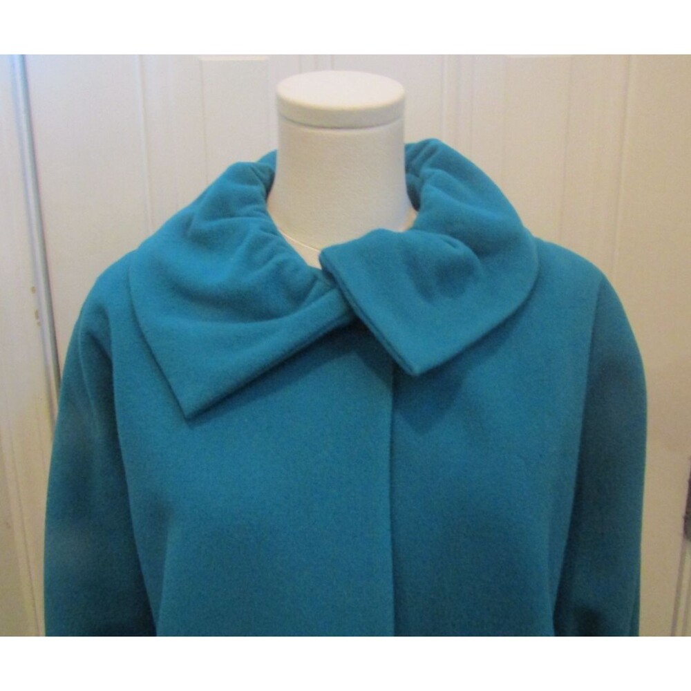 Vintage Mr Jax Wool Cashmere Jacket Womens XL Teal Blue Made Canada - Picture 3 of 11